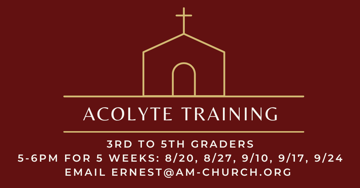 Acolyte Training Atascocita Methodist Church